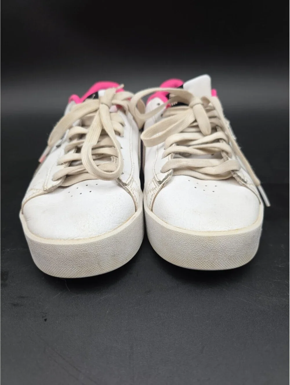 Used Puma SoftFoam+ Shoes Womens Size 10 White Pink Platform Sneakers 386418-02